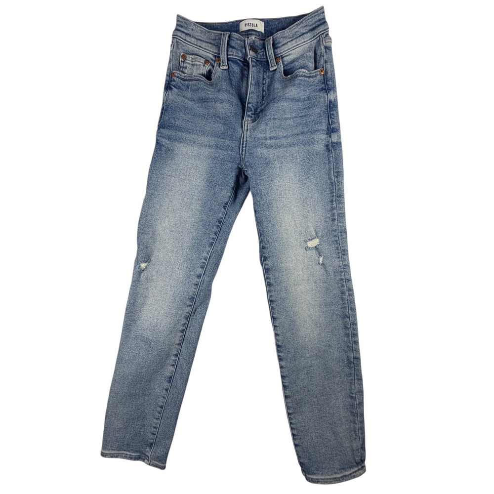 Pistola High Rise Skinny Distressed Jeans Blue‎ Size 24 P00016991MF